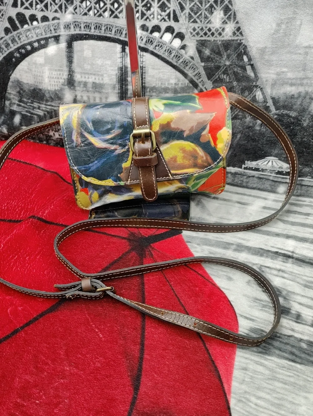 Patricia Nash Leather Floral Crossbody